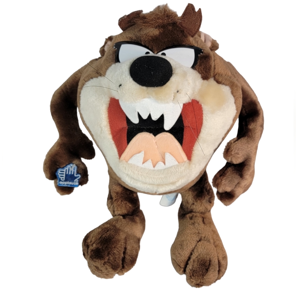 Looney Tunes Vintage 90's Tasmanian Devil Taz Stuffed Plush Animal Toy Applause